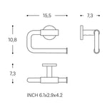Paper Holder Without Cover Matt Black Architect Sp