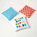 Orange Geometric Outdoor Cushion 45 X 45 Cm, Set Of 2 | 45cm x 45cm | Orange