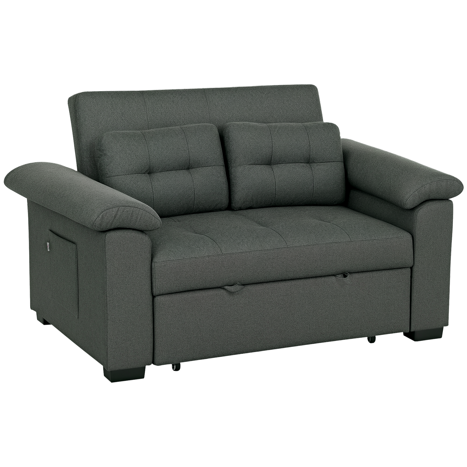 Click Clack Sofa Bed 2 Seater Sofa Bed For Living Room | Charcoal Grey
