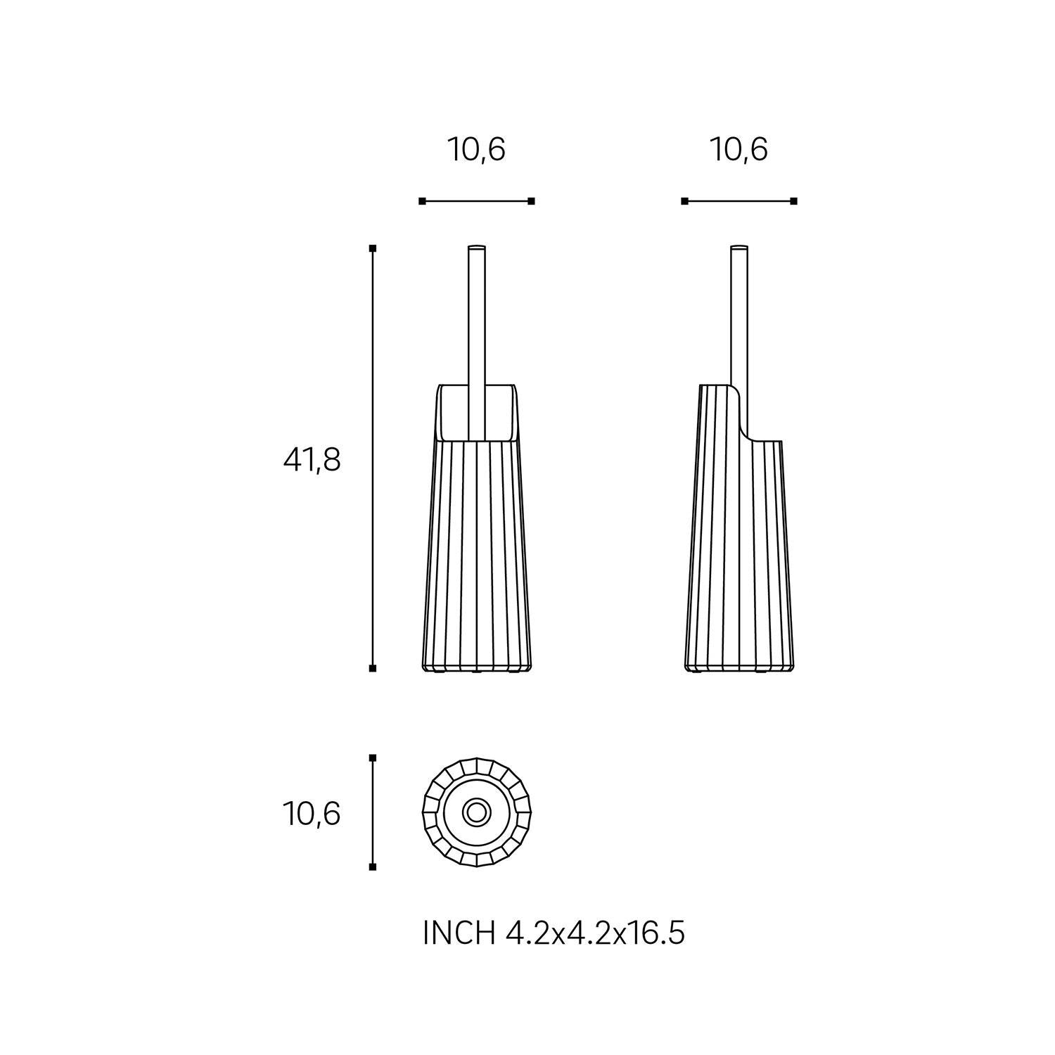 Toilet Brush Beige Recycled Materials Design Avenir Collection