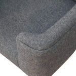 Solid Mango Wood, Upholstered Mini Battleship Tweed Pet Sofa Bed