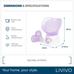 Livivo Facial Spa Steamer Puple With Aromatherapy Diffuser And Nozzles