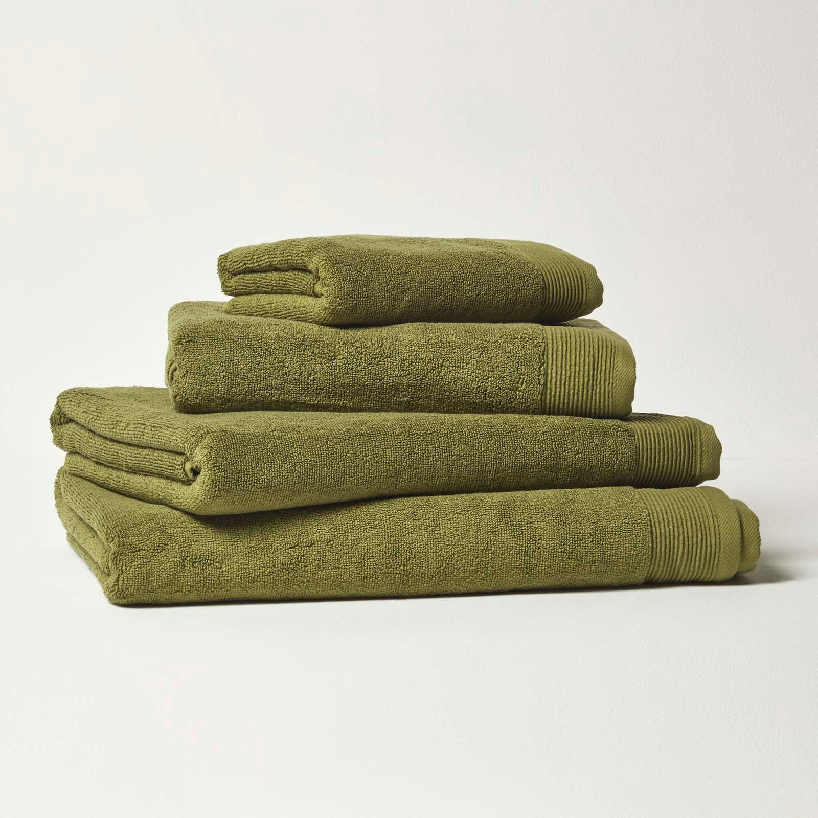 100% Combed Egyptian Cotton 700 Gsm Towels | Bath Towel | Moss Green