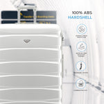 25" Medium Suitcase Check-in Hold Luggage Hard Shell 4 Wheels Tsa Lock | Medium | White