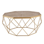 Nayi Geometric Gold Coffee Table