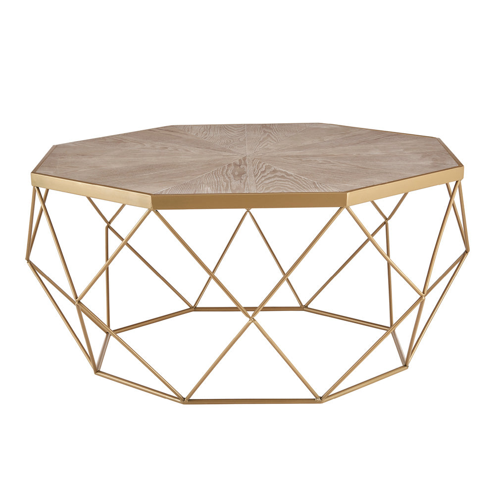Nayi Geometric Gold Coffee Table