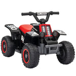6v Electric Quad Bike, Kids Ride On Atv W/ Forward Backward, Headlights | Black