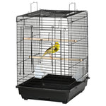 59cm Bird Cage With Openable Top, Stand, Tray, Handles, Feeding Bowls