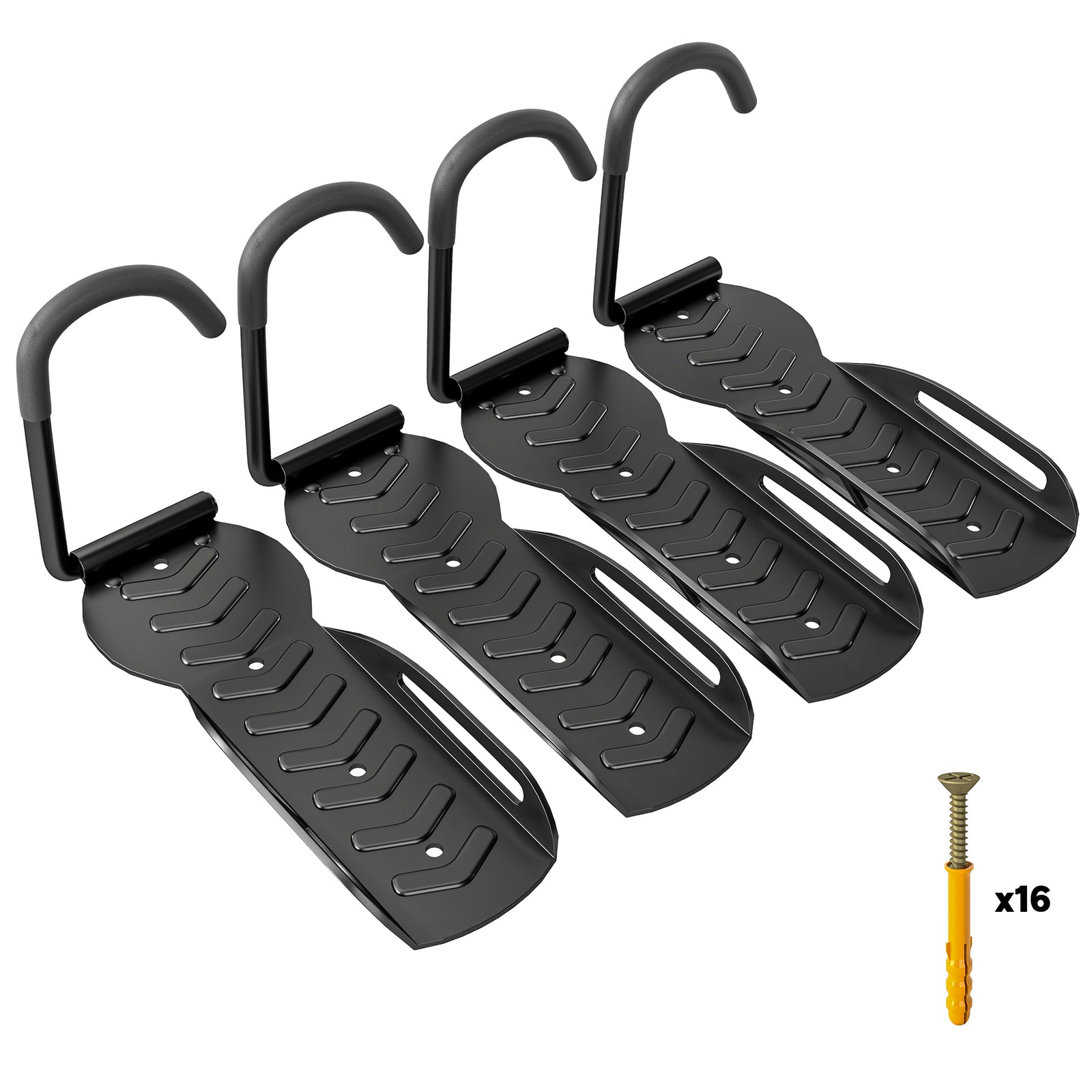 4-pack Wall Mount Bike Hooks