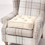 Faux Suede Armchair Booster Cushion | 50cm x 50cm | Cream