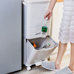 Rubbish Dustbin Recycling Bin Rubbish Trash Home Kitchen White | 42l | White