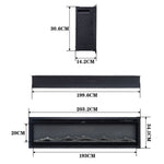 80/100-inch Electric Fireplace Heater,900w/1800w With Remote Control And 12 Flame Colors | Large