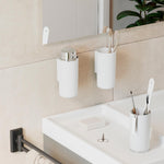 Toothbrush Holder Screw-in Or Self-adhesive Chrome Silver Next Collection