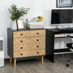 5 Drawer Storage Cabinet Chest With Metal Handles