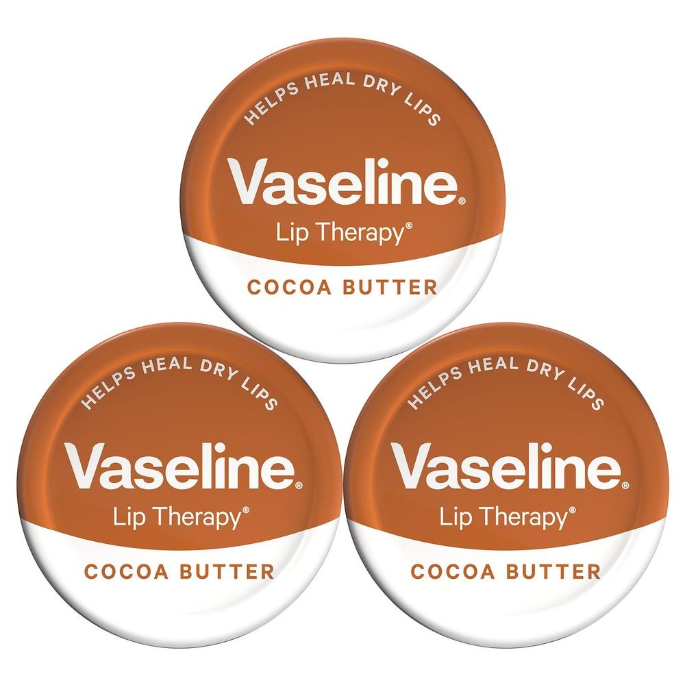 Lip Therapy Petroleum Jelly, Cocoa Butter, 3x20gm