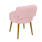 Upholstered Dressing Table Stool With Adjustable Feet | Pink