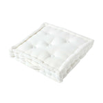 Cotton Plain Floor Cushion | 40cm x 40cm | White