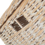 Wicker White Wash Vintner Storage Picnic Basket | Small | White