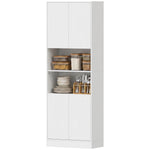 170cm Kitchen Pantry Cabinet With Soft-close Hinges | White
