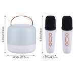 Portable Wireless Rgb Light Karaoke Speaker With 2 Microphones | White