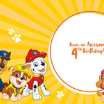 Paw Patrol Age 4 Birthday Card Official Product