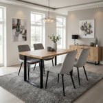 Stylish Colorado Dining Table Set With 4 Amelia Chairs | Grey