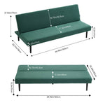 Modern Fabric Sofa Bed With Folding Design – Convertible, Compact & Stylish | Green