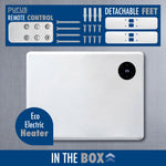 Wifi Smart Electric Radiator Panel Heater White Wall Mounted Or Floor Standing Bathroom Safe Timer And Thermostat | 1000w | White