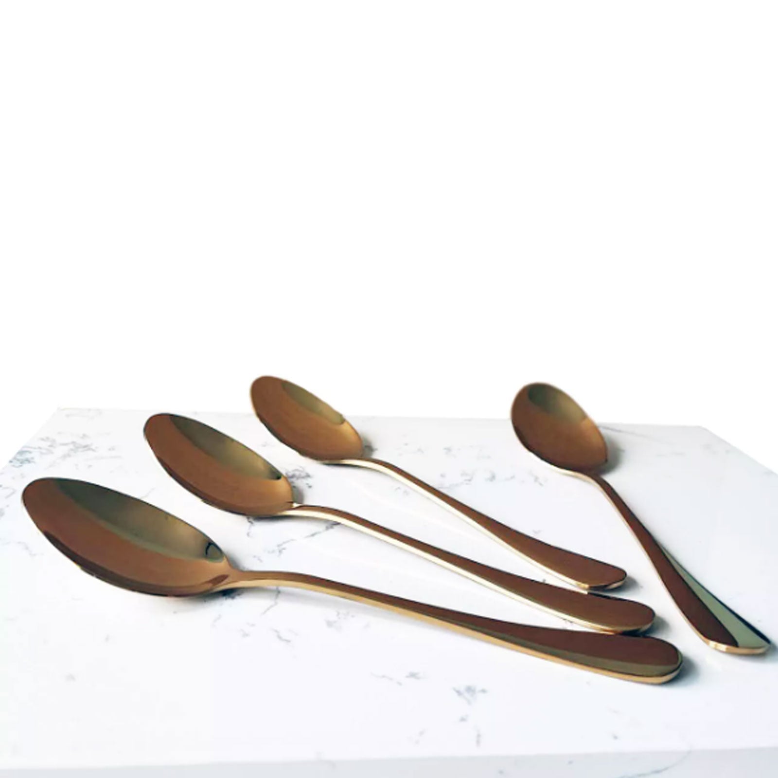 Dinner Spoons Gold Cutlery Stainless Steel 4 Piece Set