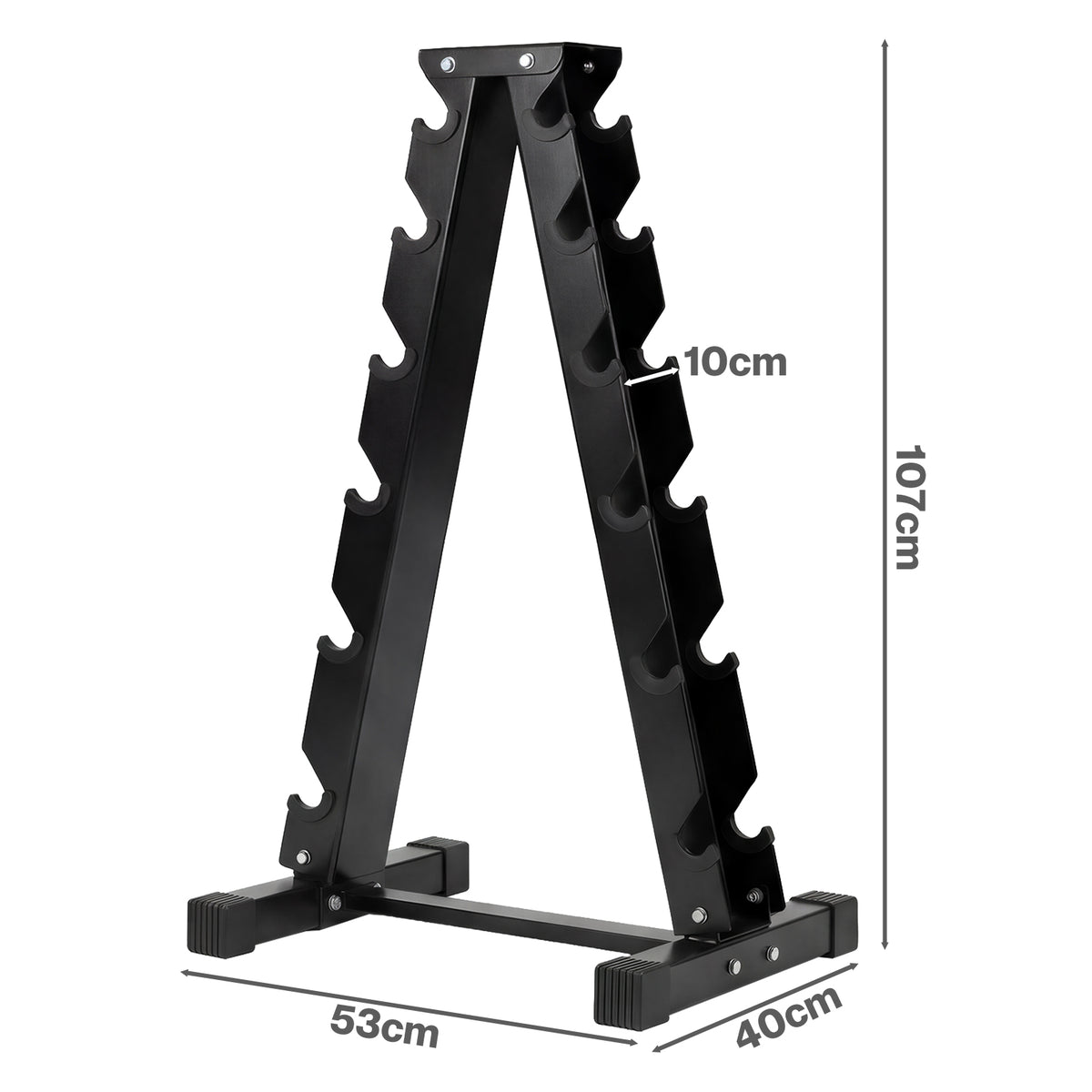 Centra Dumbbells Rack 6 Tier 400kg Weight Storage Holder Alloy Steel