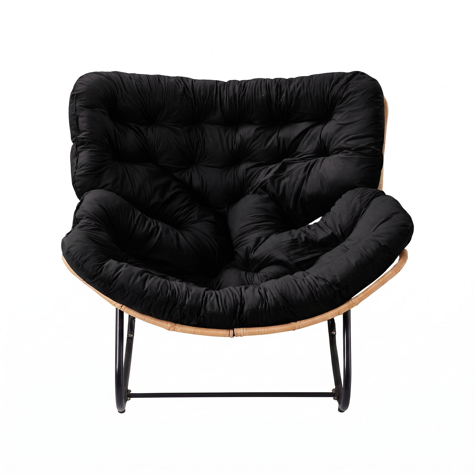 Rocking Chair With Soft Cushion | Black