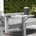 Set Of 2 Resin Reclining Sun Loungers For Garden | Light Grey