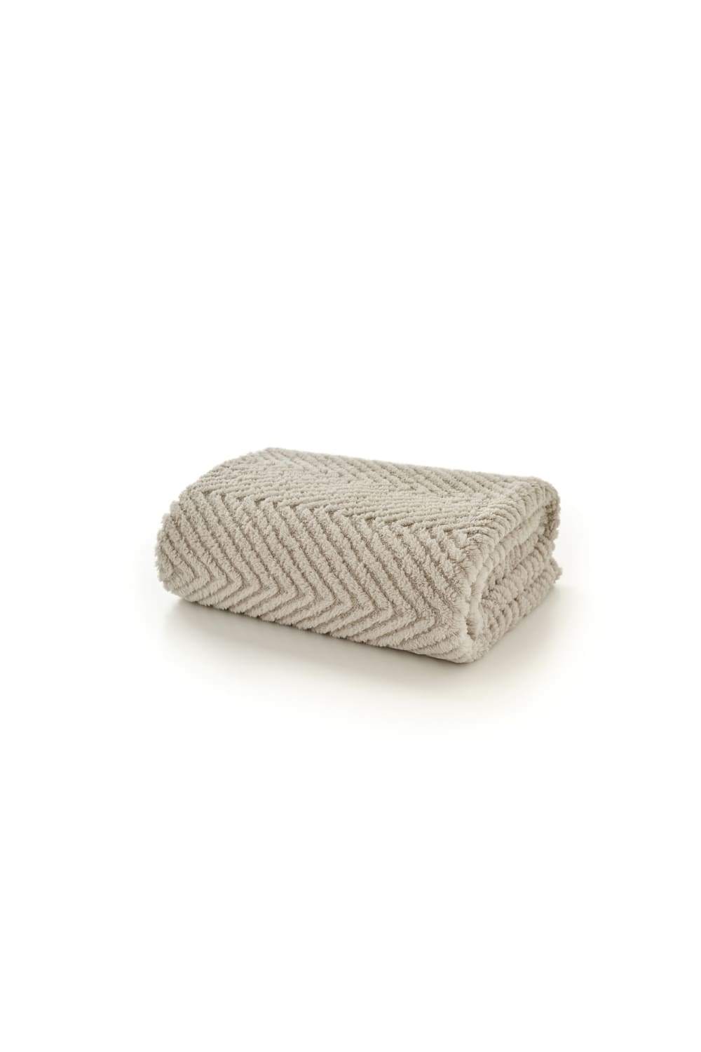 Hemsworth Chevron Soft Touch Throw 130x170cm – Super Cosy Decorative Blanket | 130cm x 170cm | Stone