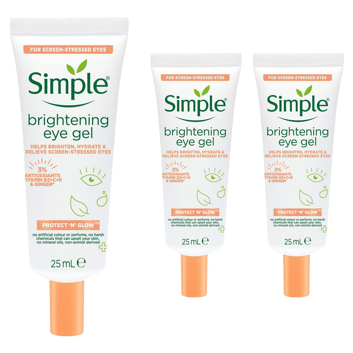 Protect N Glow Brightening Eye Gel Screen Stress 25ml | Set of 3