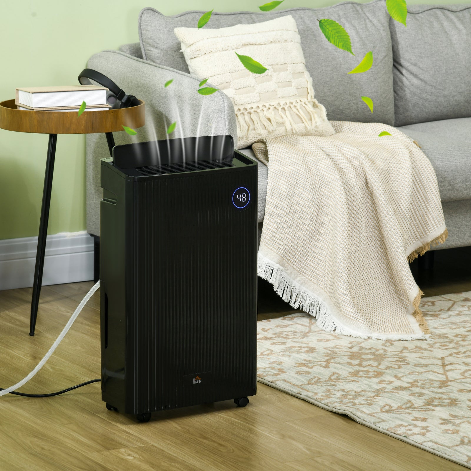 16l Per Day Quiet Air Dehumidifier With Purifier Uvc Timer | One Size | Black