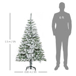 5ft Snow Flocked Artificial Christmas Tree W/ Realistic Branch Tips | 5ft | Green