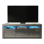 Shine Tv Unit 160cm With Led Lights | Dark Grey