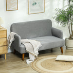 2 Seater Sofa With 21cm Thick Padding And Wood Legs | Grey