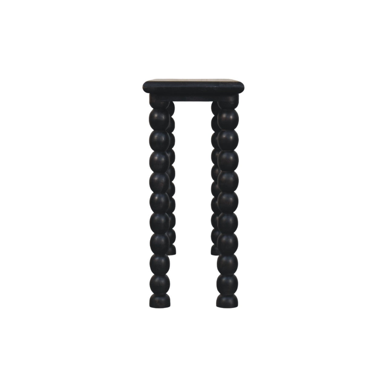 Artisan Furniture Spindle Linear Console In Solid Wood – Dark Brown Finish