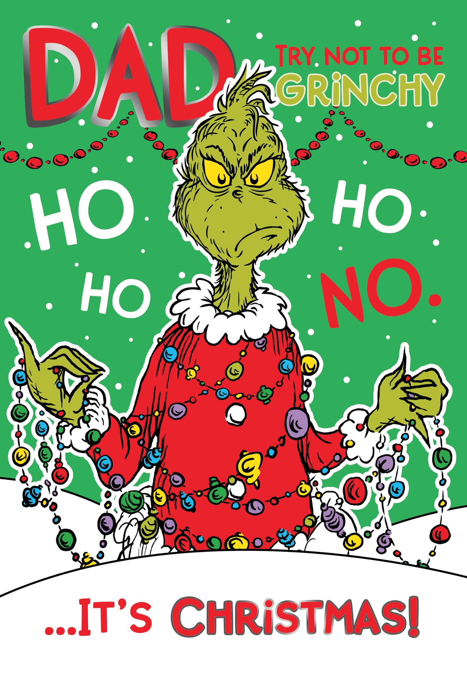 The Grinch Dad' Christmas Card Official Product