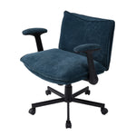 Chenille Upholstered Cross Legged Office Chair