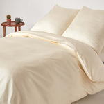 Organic Cotton Duvet Cover Set 400 Tc | European Single | Cream