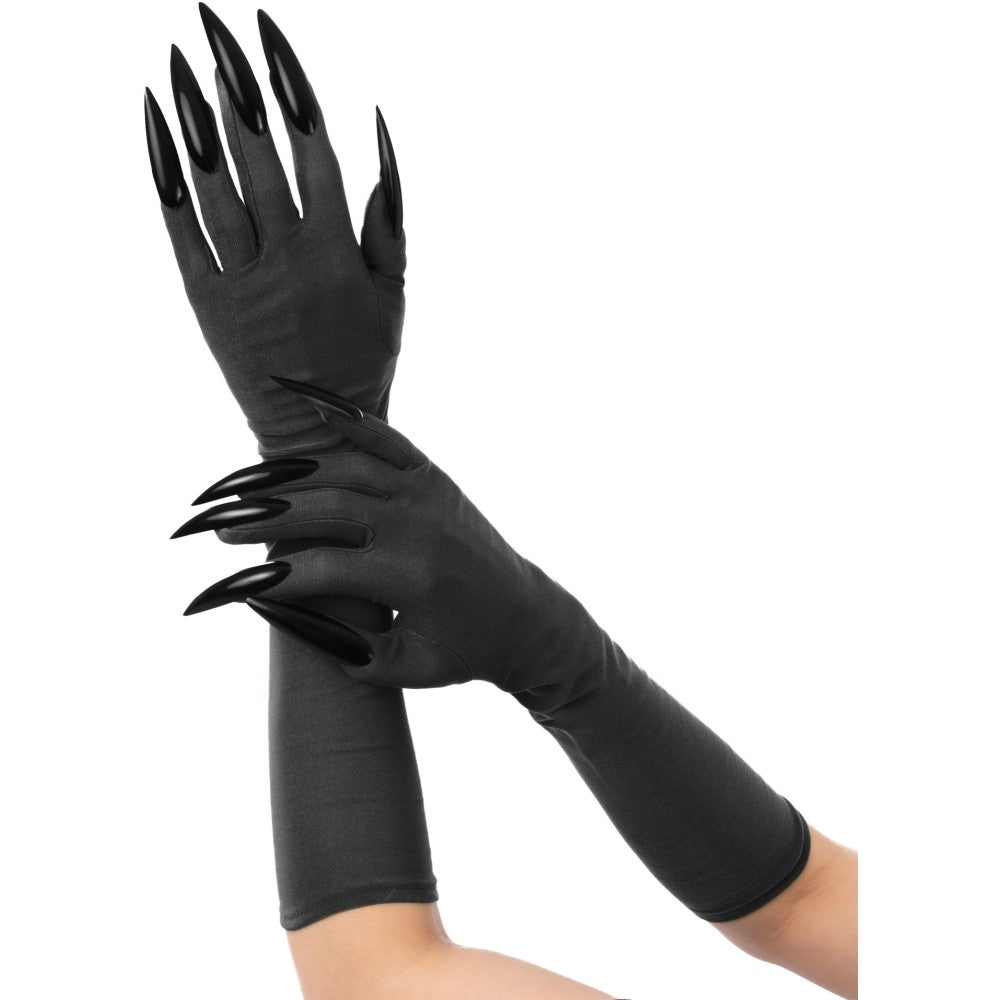 Black Cat Gloves With Black Claws