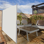Outdoor Retractable Privacy Side Awning | Large | Beige