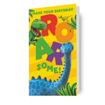 Dinosaur Roar! Sticker Birthday Card Official Product