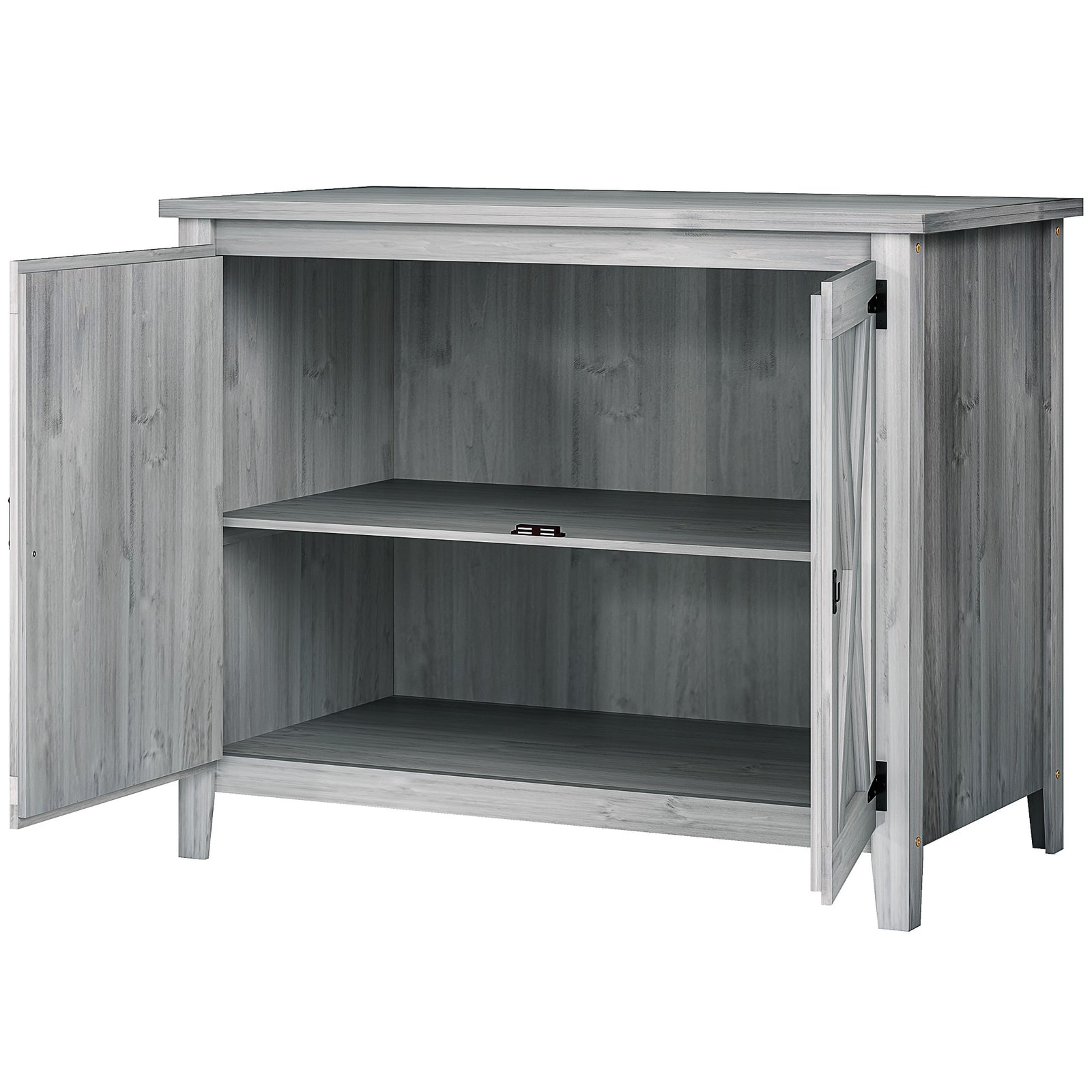 Wooden Garden Shed Tool Cabinet 110 X 60 X 88.5 Cm