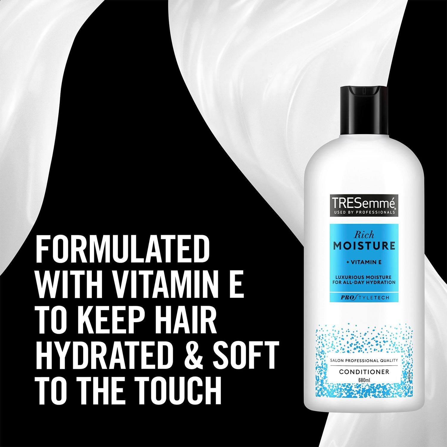 Conditioner Rich Moisture With Vitamin E For All-day Hydration, 6x680ml