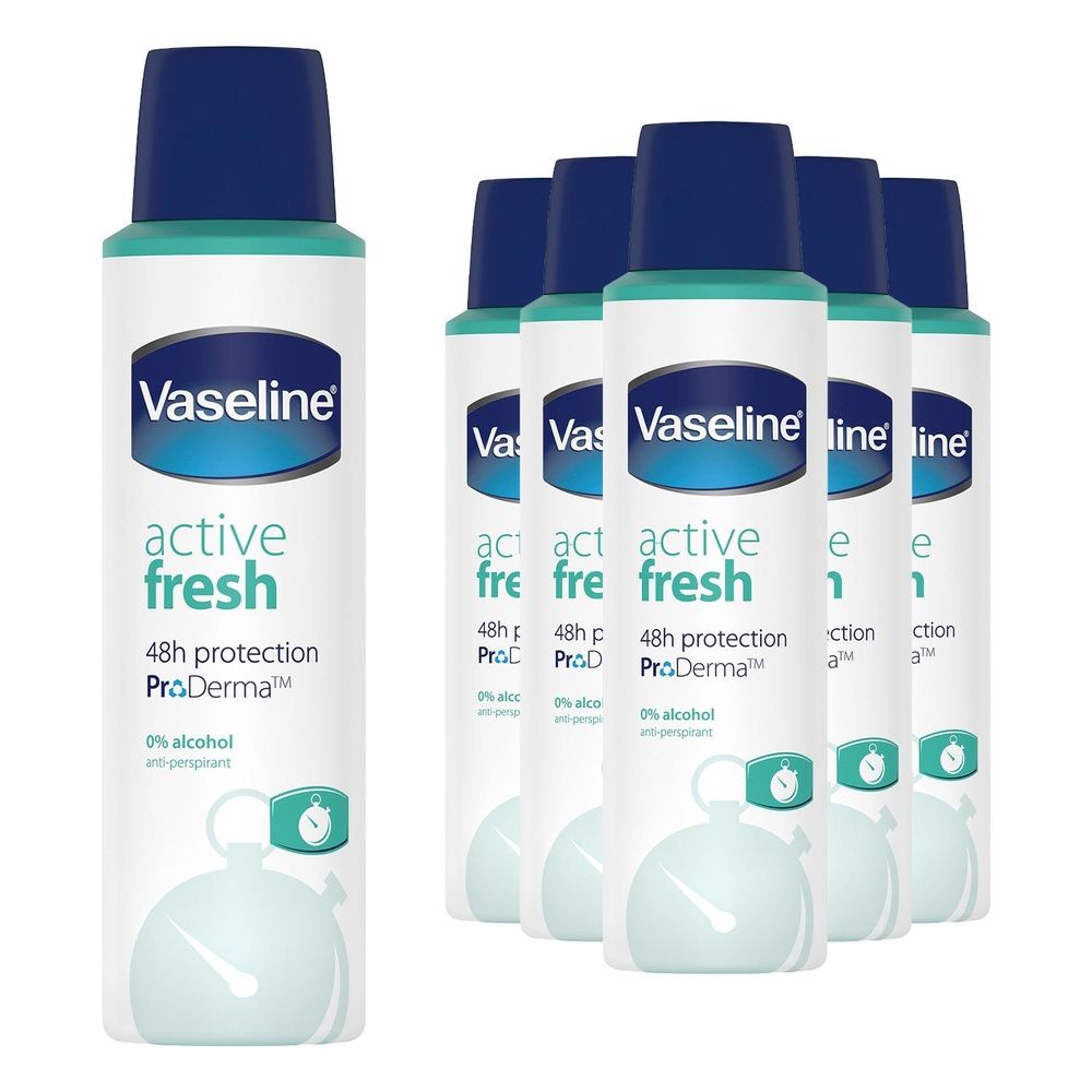 24h Protection Proderma Anti-perspirant, Active Fresh, 6x150ml