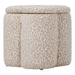 Breeins Chenille Upholstered Storage Ottoman Footstool