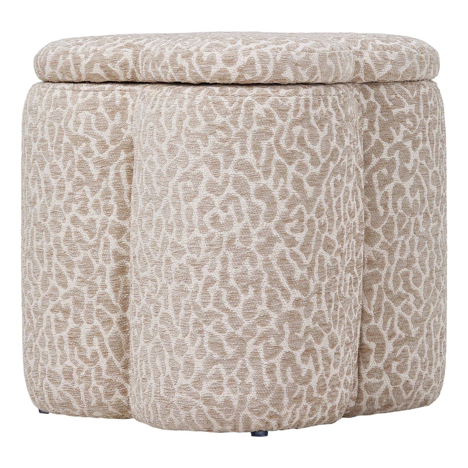 Breeins Chenille Upholstered Storage Ottoman Footstool
